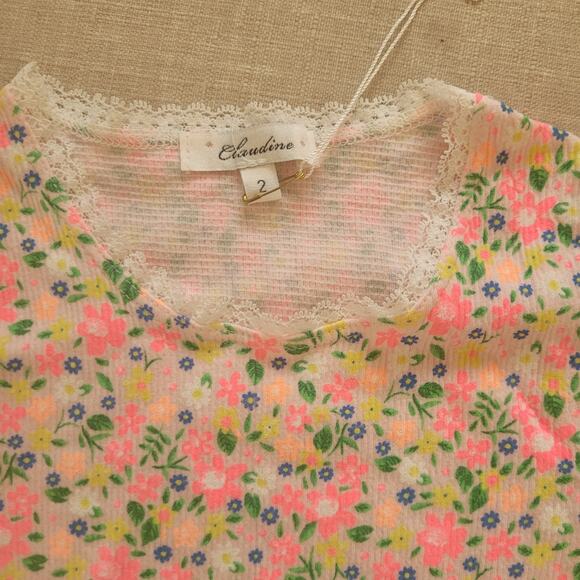 Claudine Neon Flower Tee Shirt - Picture 4 of 5